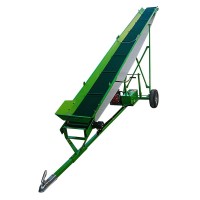 Atv Towable Movable Conveyor Transporter For Wood Firewood Log Wood Hydraulic Conveyor Belt Machine