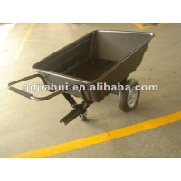 ATV tipping plastic garden trailer