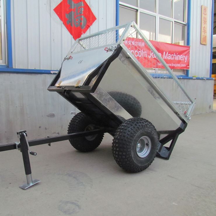 Supply Small Off-Road 2 Wheels Wood Atv Log Trailer Atv Log Forwarding Trailer With Crane Loader